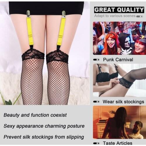 Colour Fetish Kit Women Body Bondage Sexy Leg Harness Garter Belt Punk Stockings Clip Strap Exotic Bdsm Lingerie Sex Accessories