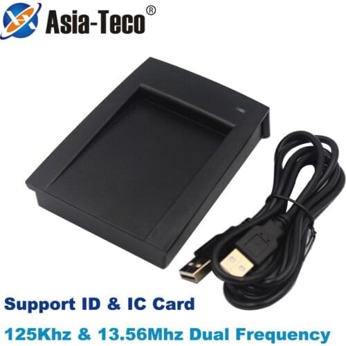 Dual Frequency 125Khz 13.56Mhz ID IC USB Reader Access Control Smart USB Card Reader Support Window System Linux