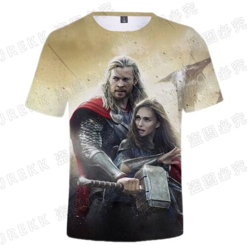 Summer Marvel The Avengers Thor 3D T Shirt Men Women Children Fashion Short Sleeve Boy girl Kids Printed T-shirt Tops Cool Tee