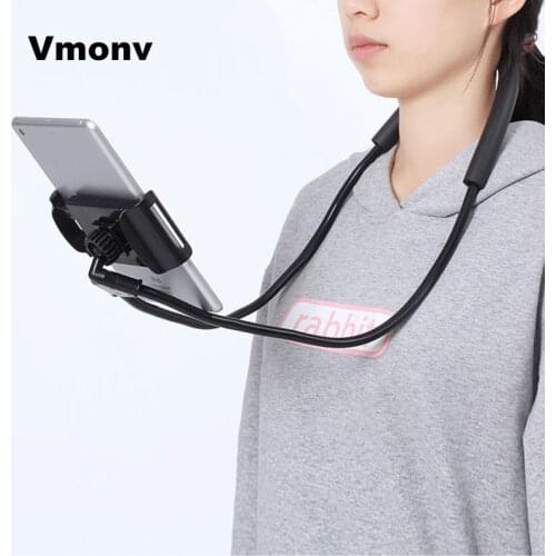 New Flexible Mobile Phone Holder Hanging Neck Lazy Necklace Tablet Holder Stand For Cellphone Tablets for iPhone Huawei Xiaomi