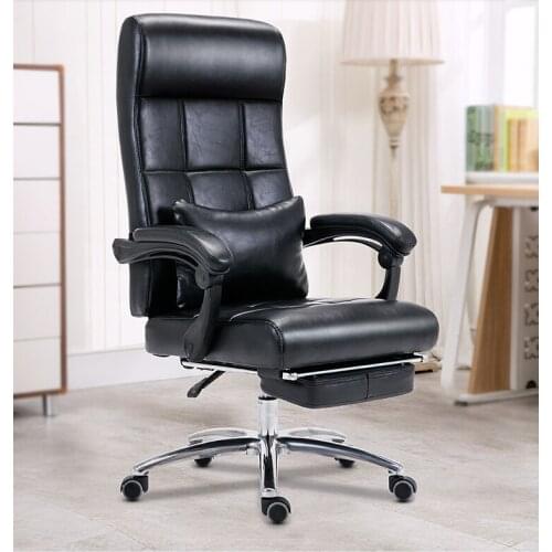 Computer chair back reclining, household rotary lifting chair, office chair, boss chair, Leather Massage
