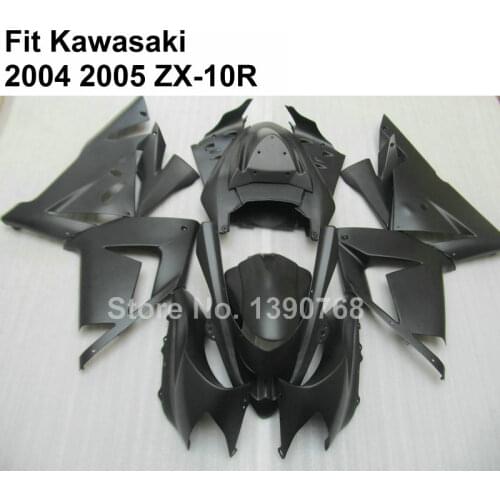 Hot sale fairings for Kawasaki Ninja ZX10R 2004 2005 matte black ZX-10R 04 05 fairing kit 7 gifts KO60