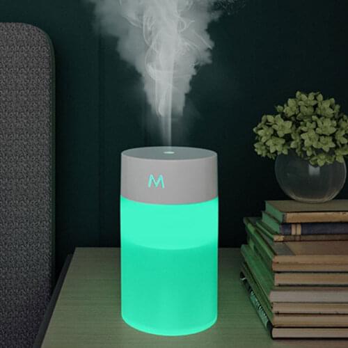 Mini Portable Cool Mist Ultrasonic Air Humidifier Cute Desk USB Cup Car Humidifier 260ML LED Low Noise Spray Humidifier