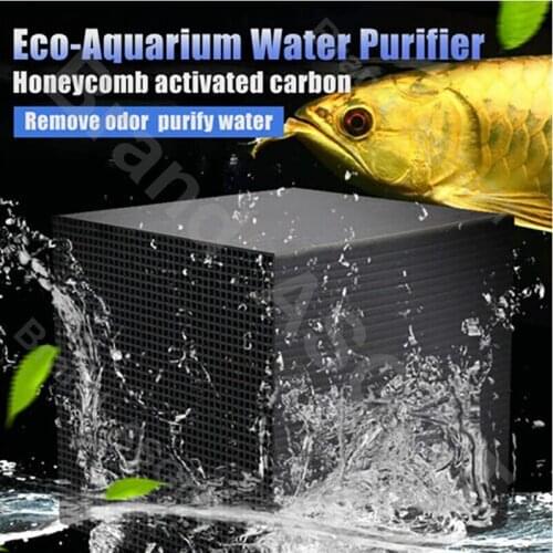 Ultra Strong Eco-Aquarium Water Purifier Cube Filtration Absorption Honeycomb Activated Carbon Water Purifier Filter