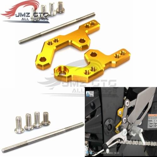 Motorcycle CNC Aluminum Alloy Accessories Foot Pegs Rear Rearset Base For Kawasaki NINJA 250 300 ZX-300R Z250 Z300