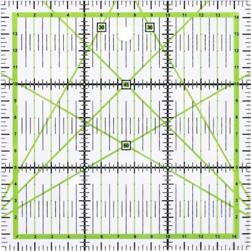 15x15CM New Ruler Quilting Sewing Patchwork Tool Tailor Cutting Ruler Template Tool Supplies Home DIY Sewing Accessories