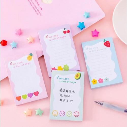 New Arrival 100 Sheets Cute Flower Korean N times Sticky Memo Pad Notes Message Paper Book Kawaii To Do List School Stationery