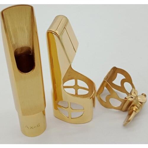 New De Xin Tenor Soprano Alto Saxophone Metal Mouthpiece Professional Advanced Sax Mouthpiece Accessories Gold Plating