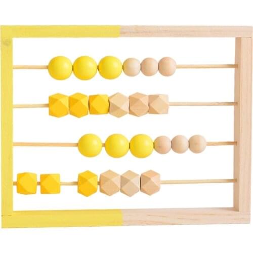 NEW Nordic Style Natural Wooden Abacus With Beads Craft Baby Early Learning Educational Toys For Baby Room Decor desk Ornaments
