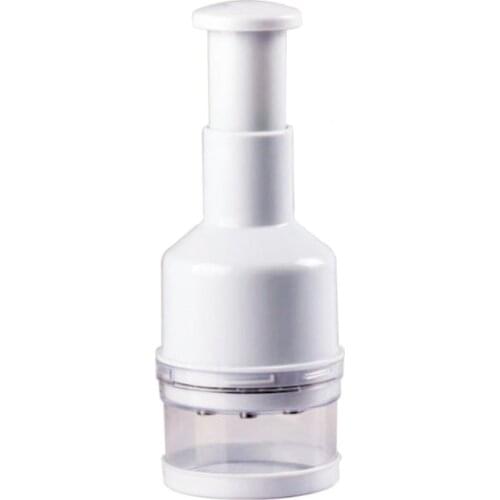 White Plastic Portable Kitchen Tools Garlic Grater Manual Multifunctional Stainless Steel Garlic Onion Food Chopper for Kitchen