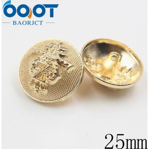 OOOT BAORJCT 179163,10pcs/Lot,25mm High quality classic fashion metal buttons clothing accessories DIY handmade