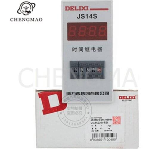 DELIXI JS14S Digital Display Time Relay Four-Bit 0.01S-9999H AC220V Power-on Delay Relay