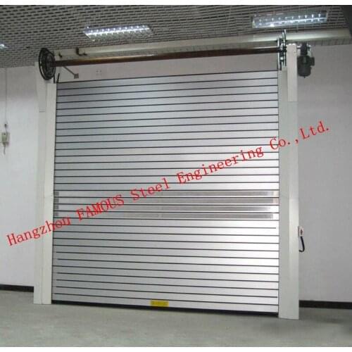 Manual Folded Push Pull Overhead High Speed Industrial Shutter Door Track And Hardware Of Aircraft Hanger