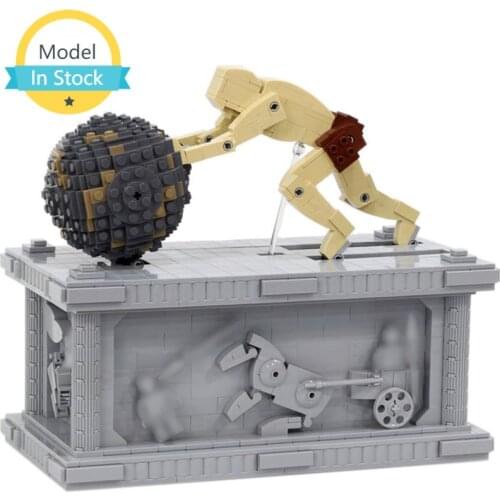 MOC Office Staff Inspirational Efforts Inspirational Bricks Dynamic Sculpture Motorized Building Blocks Kids Toys Children Gift