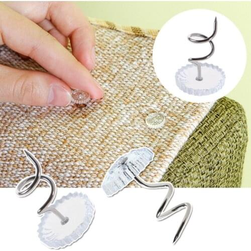20pcs Fasten Gripper Holder Twist Nail Clip Fixer Sofa Cushion Clear Anti-skid Anti-running Bed Sheet Round Tools Supplies