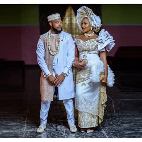 Dubai African Mermaid Evening Dresses Off The Shoulder Ruffles Lace Appliques Aso Ebi Prom Dress Plus Size robes de soirée