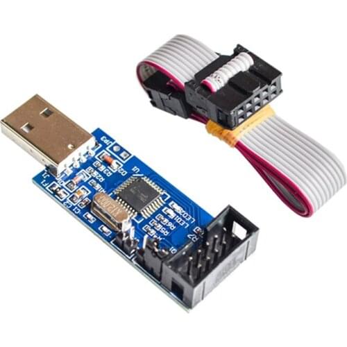 10Pin To 6 Pin Adapter Board + USBASP USBISP AVR Programmer USB ATMEGA8 ATMEGA128 ATtiny/CAN/PWM 10Pin Wire Module DIY
