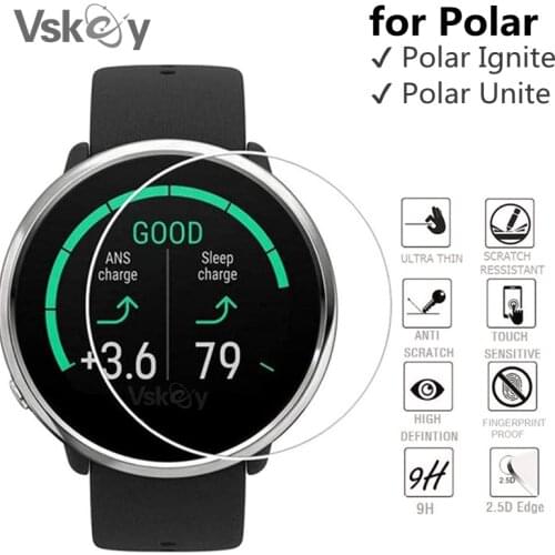 100PCS Tempered Glass for Polar Ignite / Unite Screen Protector Smart Watch Scratch Resistant Protective Film