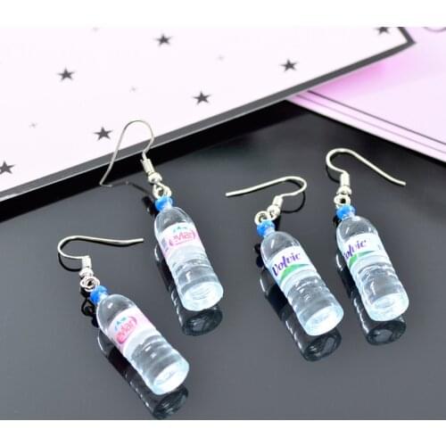 SUMENG 2020 New Fashion Mineral Water Bottles Earring Beer Bottles Cute Simple and Elegant Earring Two Style 4 Colors Earrings