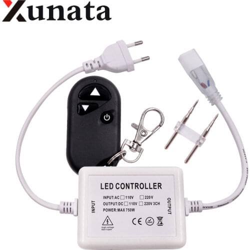 220V/110V 1500W Mini Dimmers With 3key Wireless RF Remote Single Color Controller EU/AU/US/UK Plug For Led Strips Lights