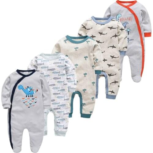 5pcs Pyjamas Newborn Girl Boy Pijamas bebe fille Cotton Breathable Soft ropa bebe Newborn Sleepers Baby Pjiamas