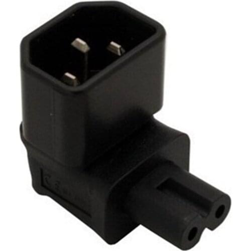 IEC 320 C14 to C7 Power Adapter Female to Male F/M Plug Converter AC CONVERTER IEC 3Pin Female to 2Pin Male Right Angle