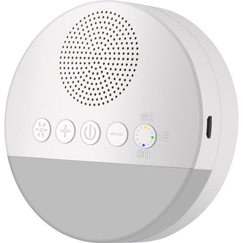 White Noise Sleep Machine Built-in 6 Soothing Sound Soft Breath Light 15/30/60 Intelligent Timing for Kids Sleep Meter Therapy