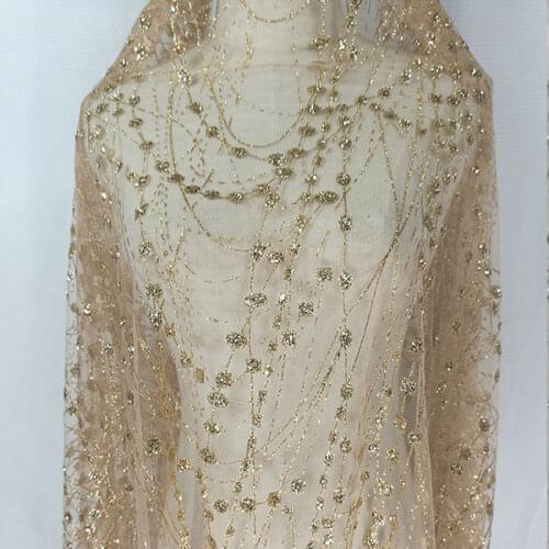 Are hot hot gold sequined drilling acne stitch cloth shiny transparent gauze fabrics show evening dress