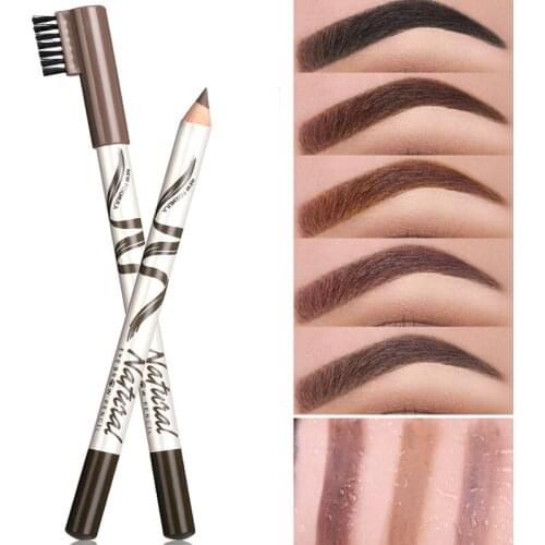 3 Color Eyebrow Pencil Waterproof Long Lasting Coloring Natural Makeup Brown Black Eyebrow Pen Natural Brush Makeup Cosmetics