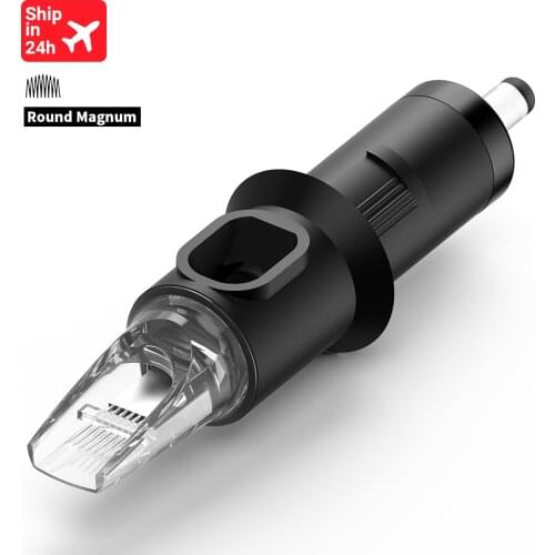 EN05 20-50PCS Tattoo Cartridge Needles Bugpin Round Shader X-Taper Revolution with Membrane Professional Disposable