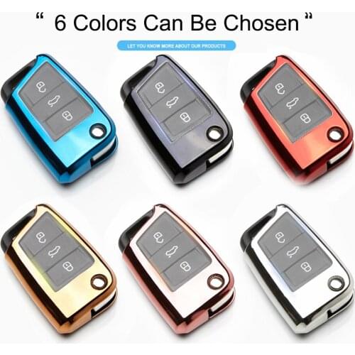 KUKAKEY 6 Colors TPU Car Key Cover Case For Seat Leon ibiza Cover alhambra cordoba Key Bag Shell Holder Car Keyrings keychain