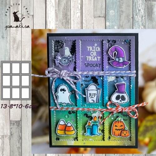 Panalisacraft Square background Metal Cutting Dies Craft Dies Scrapbooking Card Making Album Embossing Stencil DieCut Decoration