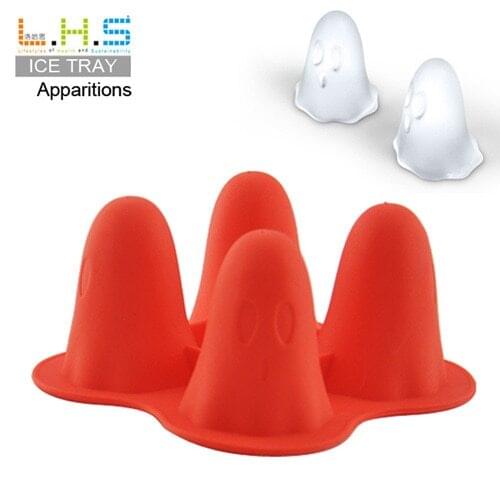 Candy color food-grade silicone ice mold DIY summer ice ghost style DIY Ice maker 10*10*5.5cm Free shipping