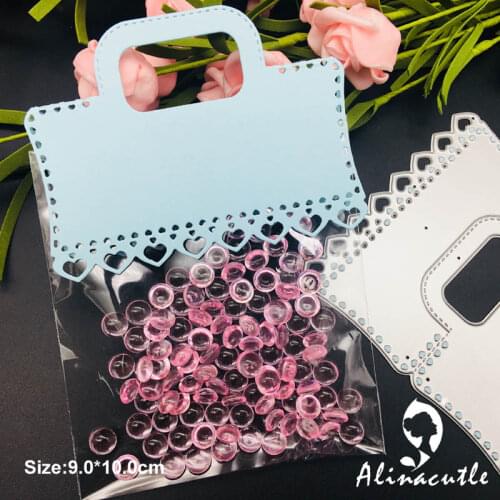 Die Cut METAL CUTTING DIES Cut Square Top Bag Topper Scrapbook Paper Craft Album Card Punch Knife Art Cutter Alinacutle