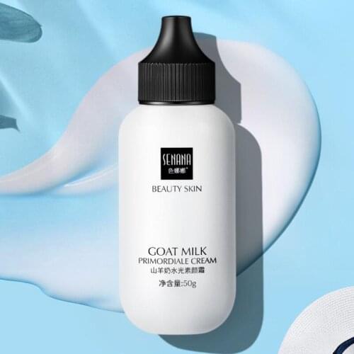 Natural Primer Goat Milk Base Face Cream Water Light Isolated Concealer Refreshing Brighten Make up Cosmetics