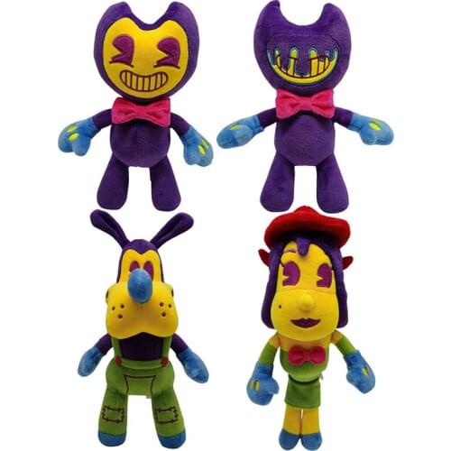 20cm New Bendy Plush Toys Soft Stuffed Animal Wolf Boris Angel Girl Alice Baby Doll Kawaii Anime Ink Plushie Toys for Kids Gifts