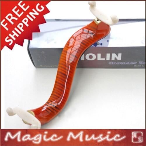Free shipping! Flamed Maple Shoulder Rest for Violin Size 3/4 7/8 4/4, Beautiful Flame shoulder pad