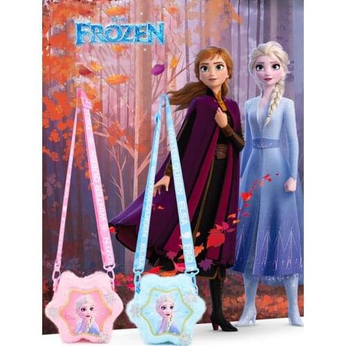 2020 Disney Frozen Elsa Backpack Girls Plush Bag Cartoon Kindergarten Bag Cute Kids Crossbody Little Pony Purse Plush Backpack