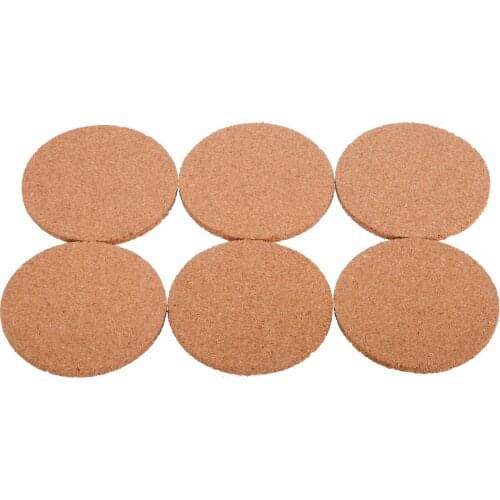 6Pcs 9cm Round Cork Coasters Heat Resistant Coffee Tea Cup Mug Mats Pads Decoration Tableware