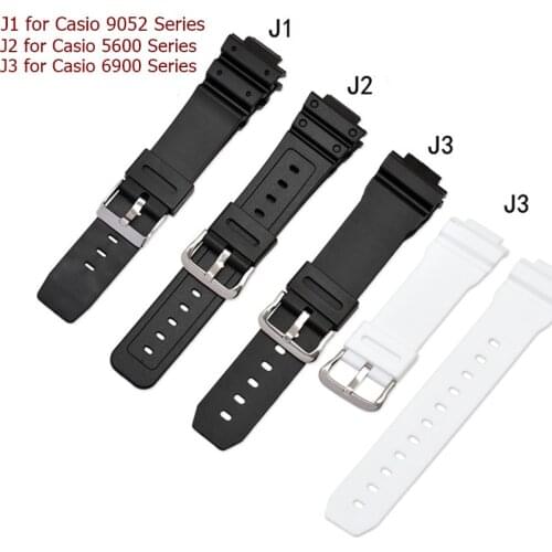 For Casio G-Shock 9052 5600 6900 Series Strap Rubber Sport Waterproof Replacement Band Accessories 16mm TPU Watchband for Casio