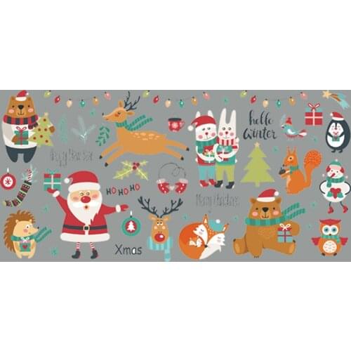 Christmas Animal Set Patch Iron On Vinyl Diy Appliqued Tops Fashion Heat Transfer Stripe Heat Print By Household Irons