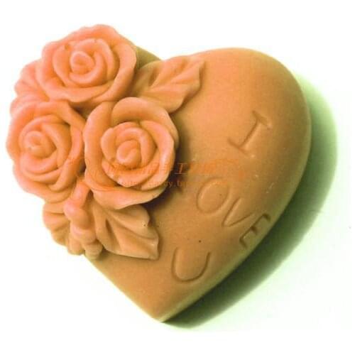 The Rose Of Love Silicone Soap mold DIY Carft 3d soap molds S044