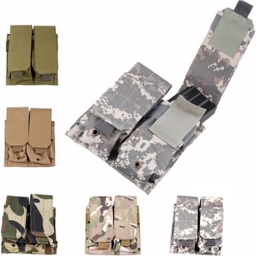 Molle Double M4 Magazine Pouch Multicam CP Outdoor Tactical Military Hunting Tool Bag