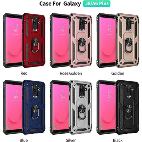 Sunjolly Case for Samsung Galaxy A6 Plus J8 Wallet Stand Flip PU Leather Phone Case Cover coque capa Case Cover