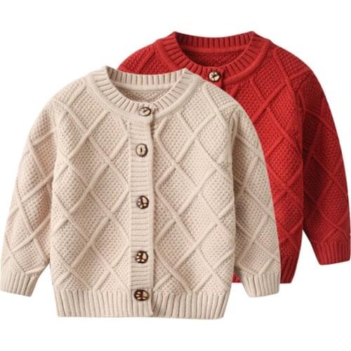 IYEAL Kids Newborn Knit Sweater Childrens Wear Fashion Toddler Tops Jacket Girl Sweater Knitted Cotton Boys Sweater Cardigan
