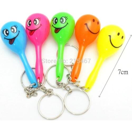 1 pc Key Ring Mini Maracas Noise Maker Kids Birthday Party Favor pinata toys Gift Novelty carnival gadget sourvenirs giveaways
