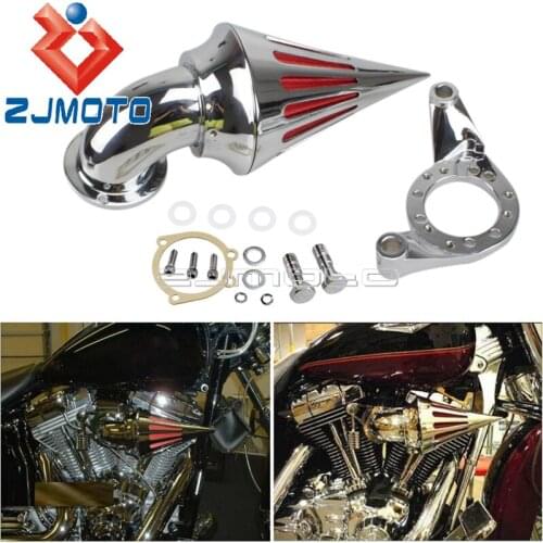 1 Set Complete Chrome Aluminum Spike Cover Intake Air Filter Kits for Harley Davidson CV Carburetor Delphi V-Twin Air Cleaner
