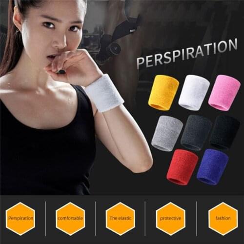 1pcs Wristbands Sport Sweatband Hand Band Sweat Wrist Support Brace Wraps Guards For Gym Volleyball Basketball Teennis