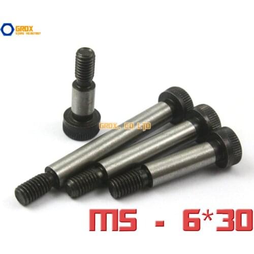10 Pieces M5 Threaded 6 x 30mm 12.9 Grade Alloy Steel Hexagon Socket Head Shoulder Screw Bolt