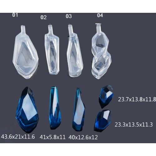 4pieces/set Irregular stone pendant Silicone Mold for jewelry tools Resin Silicone Mould handmade tool DIY epoxy resin molds
